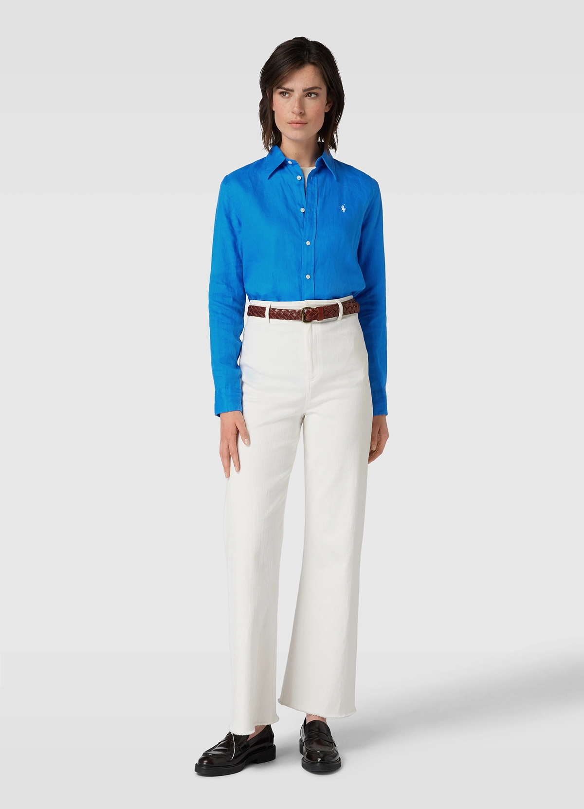 Ralph Lauren Blue Classic Fit Linen Shirt