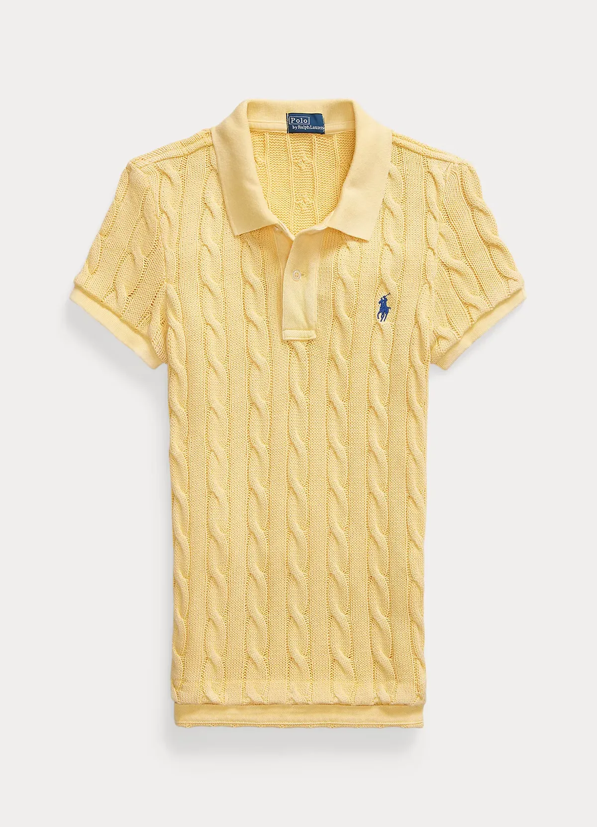 Polo Ralph Lauren Autumn Yellow Cable-Knit Polo Shirt